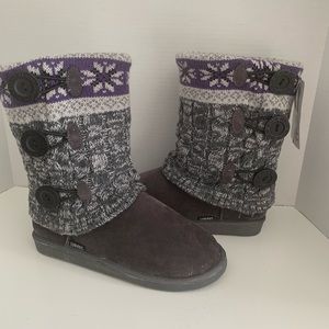 MUK LUKS LUK☘EES Women's Boot Grey Cheryl